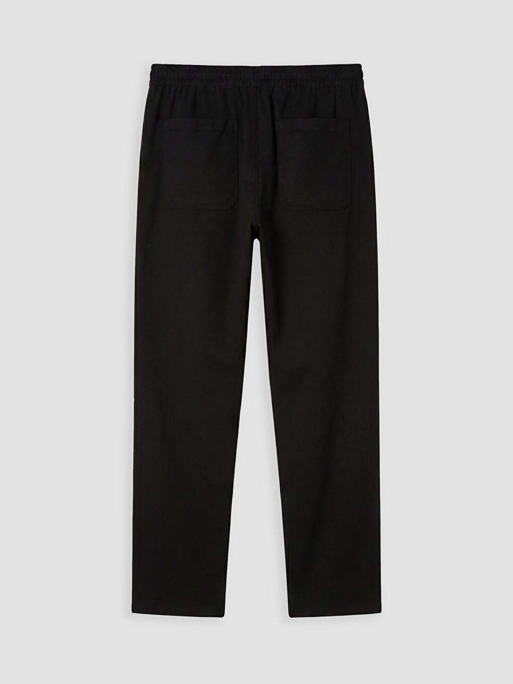 Siyah Relax Fit Armürlü Erkek Pantolon-1