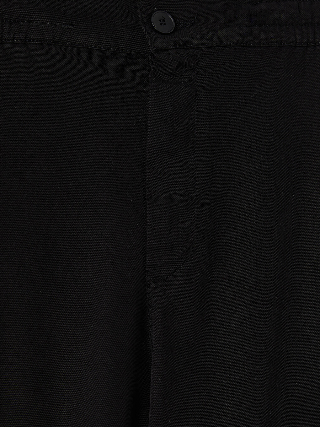 Siyah Relax Fit Armürlü Erkek Pantolon-2