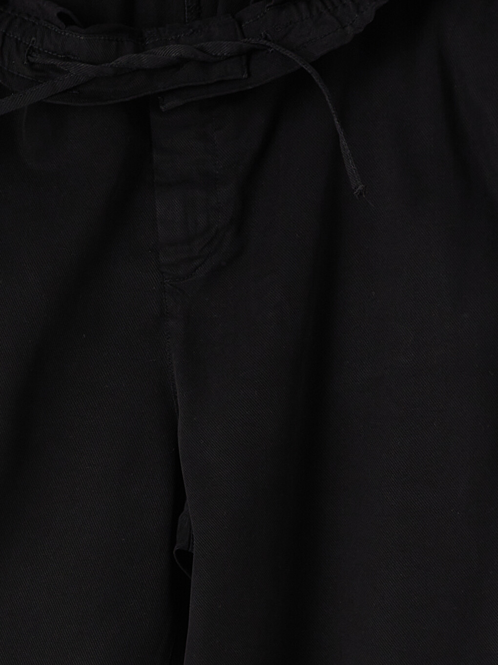 Siyah Relax Fit Armürlü Erkek Pantolon-3