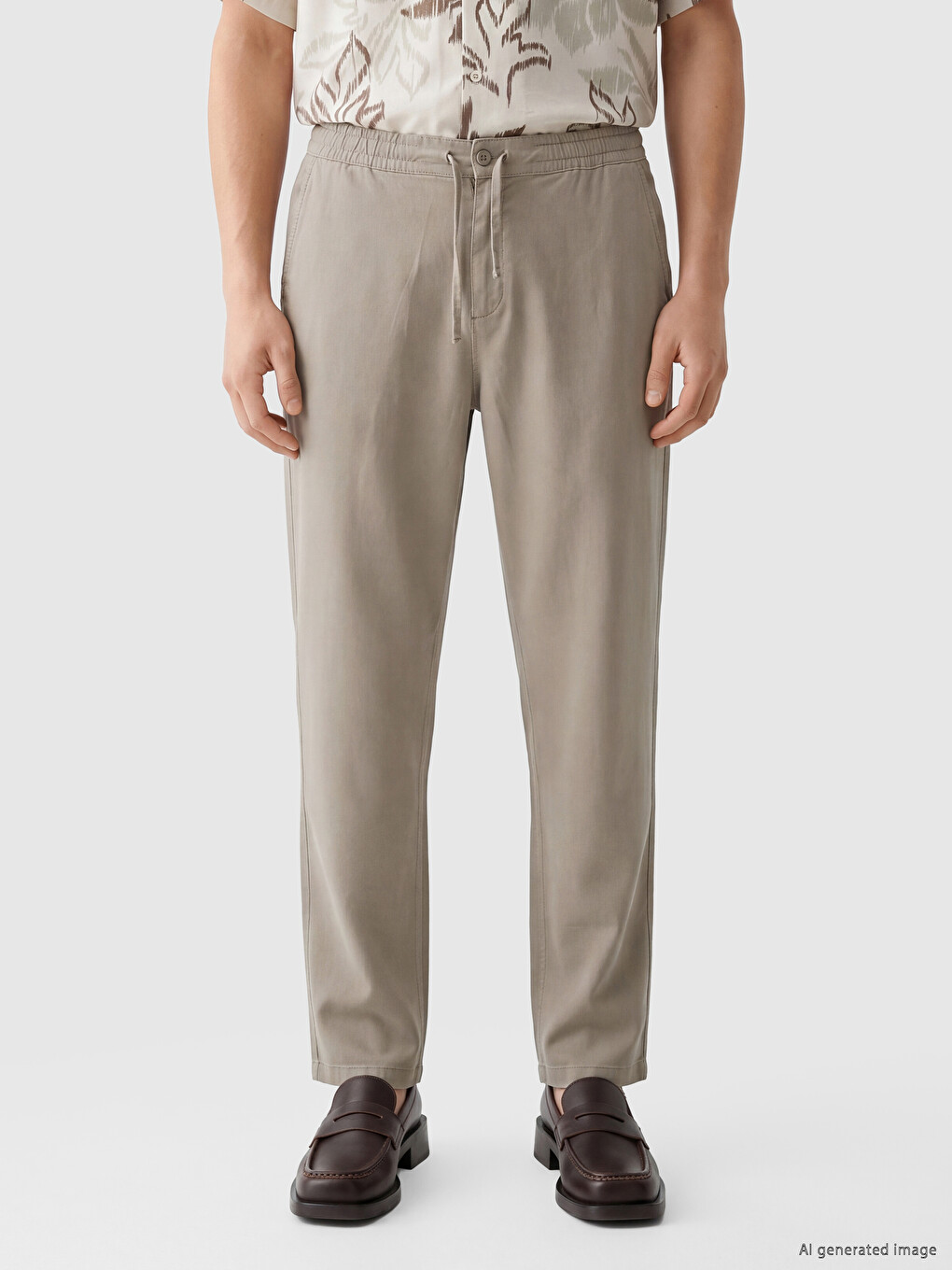 Man Beige Trousers-1