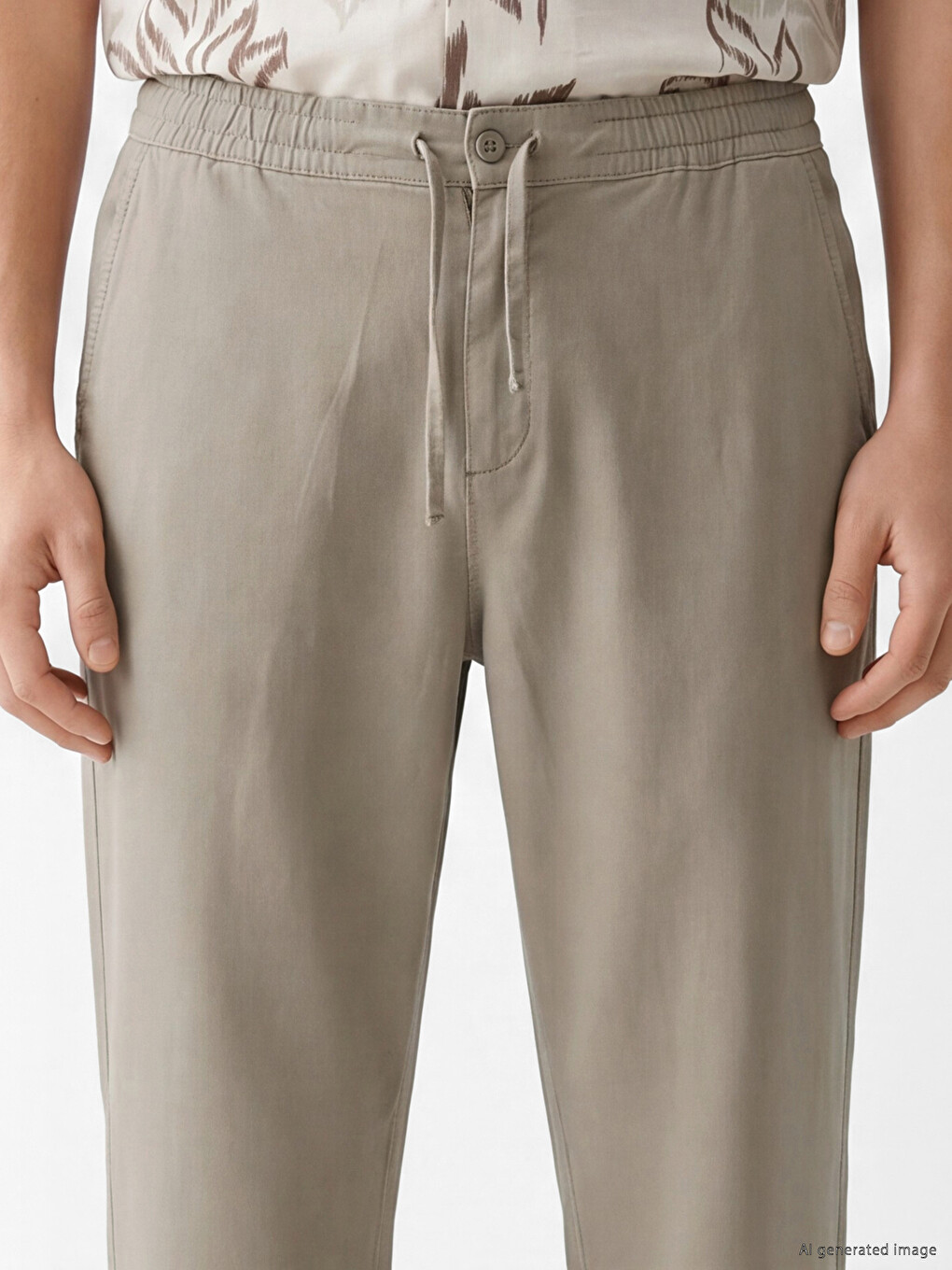 Man Beige Trousers-2