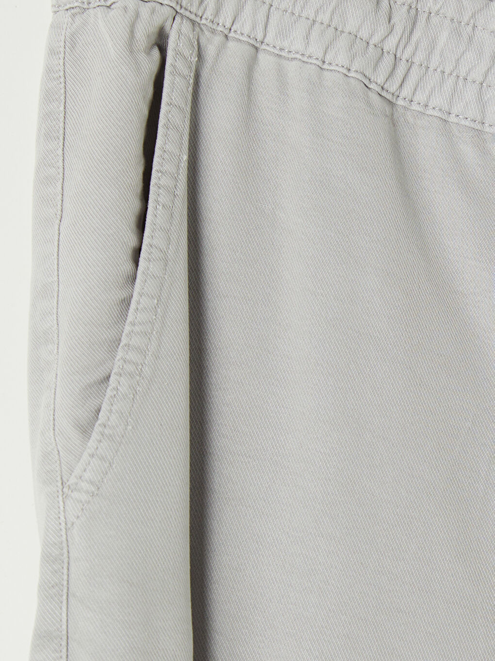 Gri Rahat Kalıp Gabardin Erkek Pantolon-1