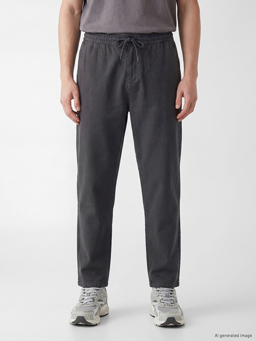 Antrasit Relax Fit Armürlü Erkek Pantolon-1