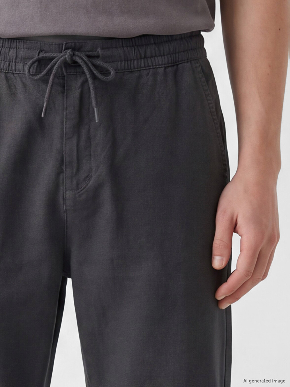 Antrasit Relax Fit Armürlü Erkek Pantolon-2