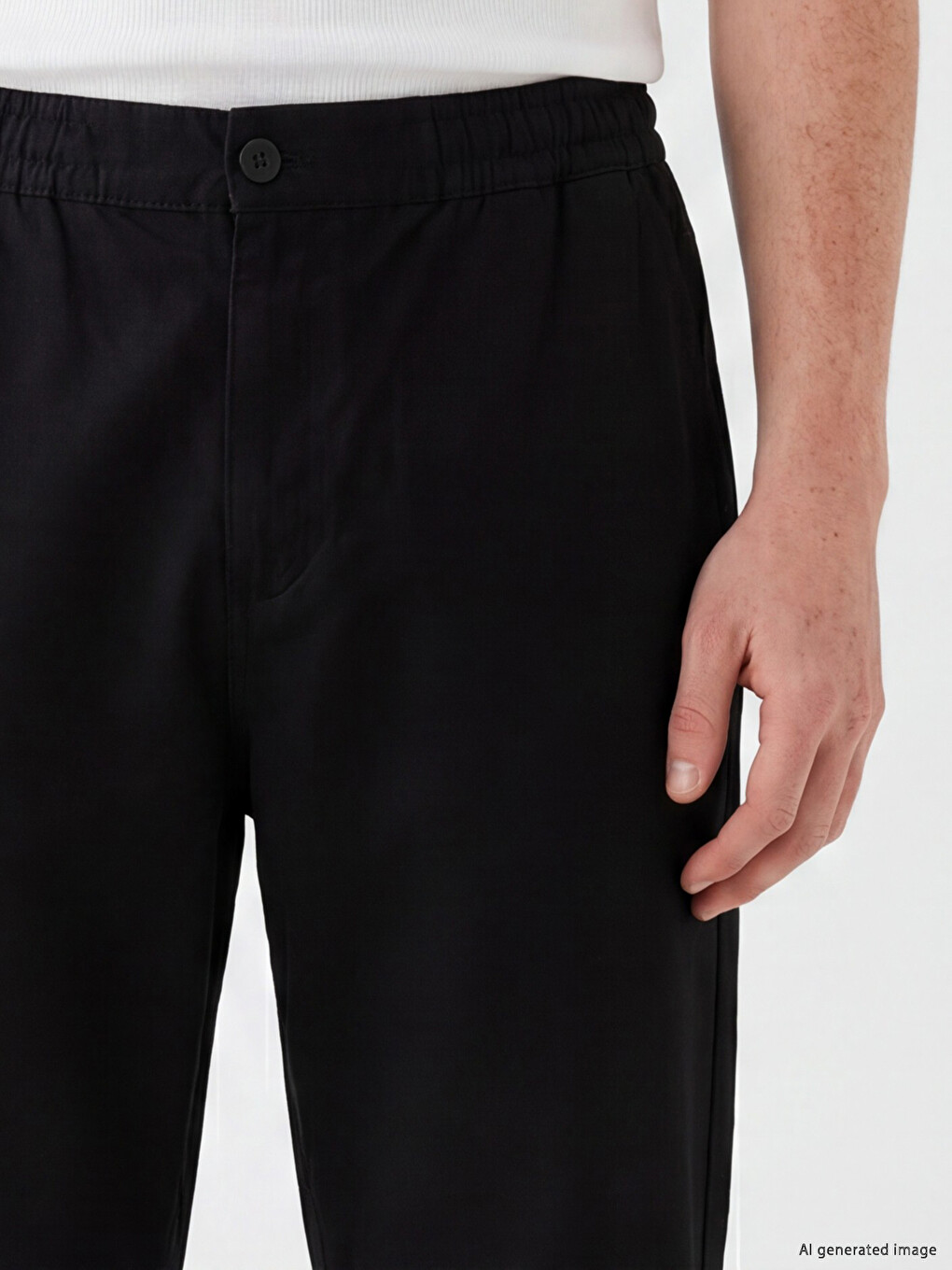 Opuštene Muške Pantalone Od Dobi Tkanine-2