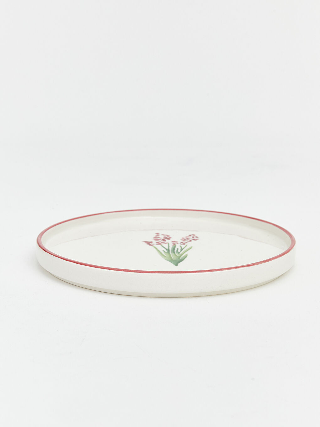 Karışık Çiçek Desenli Seramik Pasta Tabağı 20 cm-1