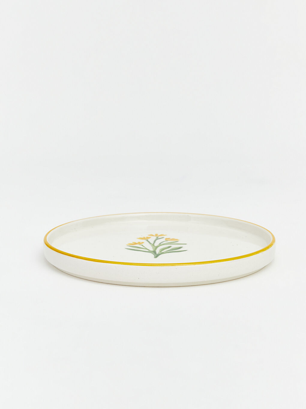 Karışık Çiçek Desenli Seramik Pasta Tabağı 20 cm-2