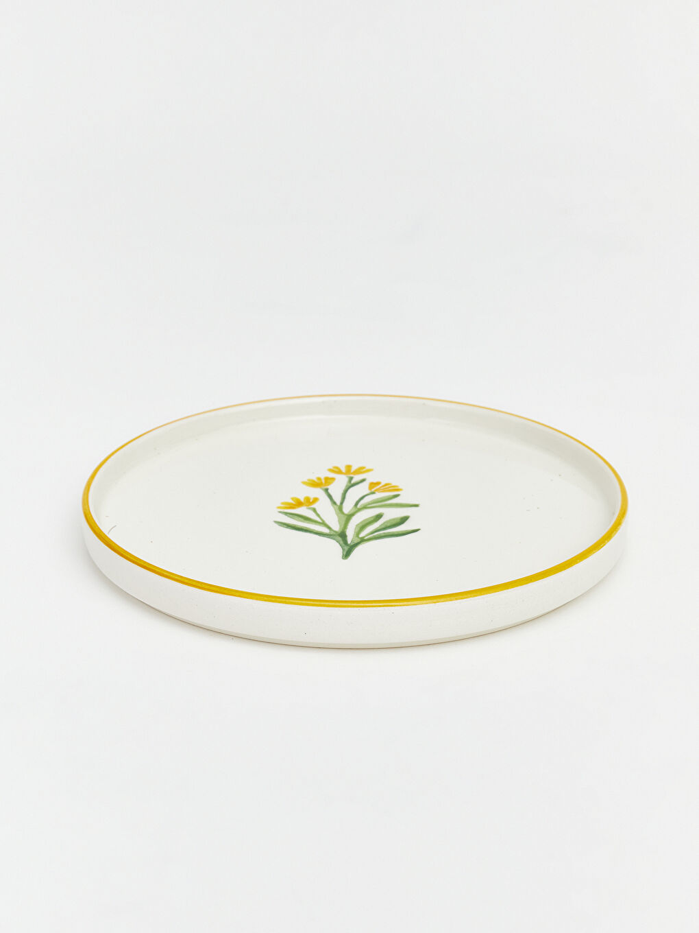 Karışık Çiçek Desenli Seramik Pasta Tabağı 20 cm-3