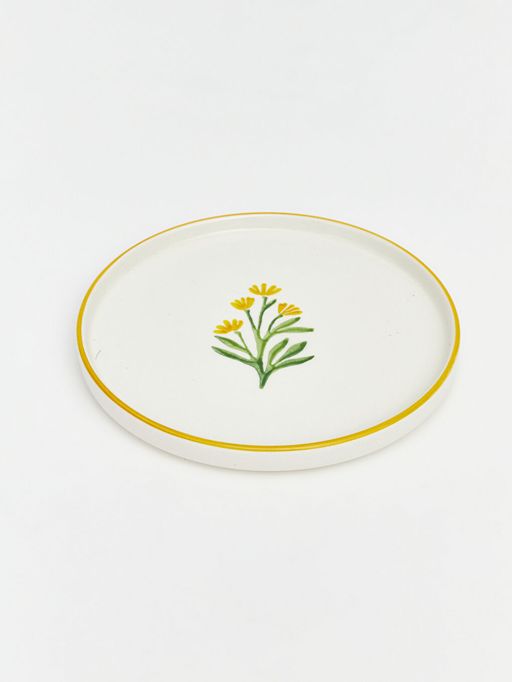 Karışık Çiçek Desenli Seramik Pasta Tabağı 20 cm-4