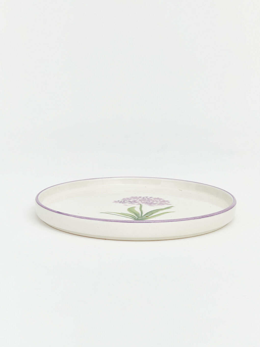 Karışık Çiçek Desenli Seramik Pasta Tabağı 20 cm-12