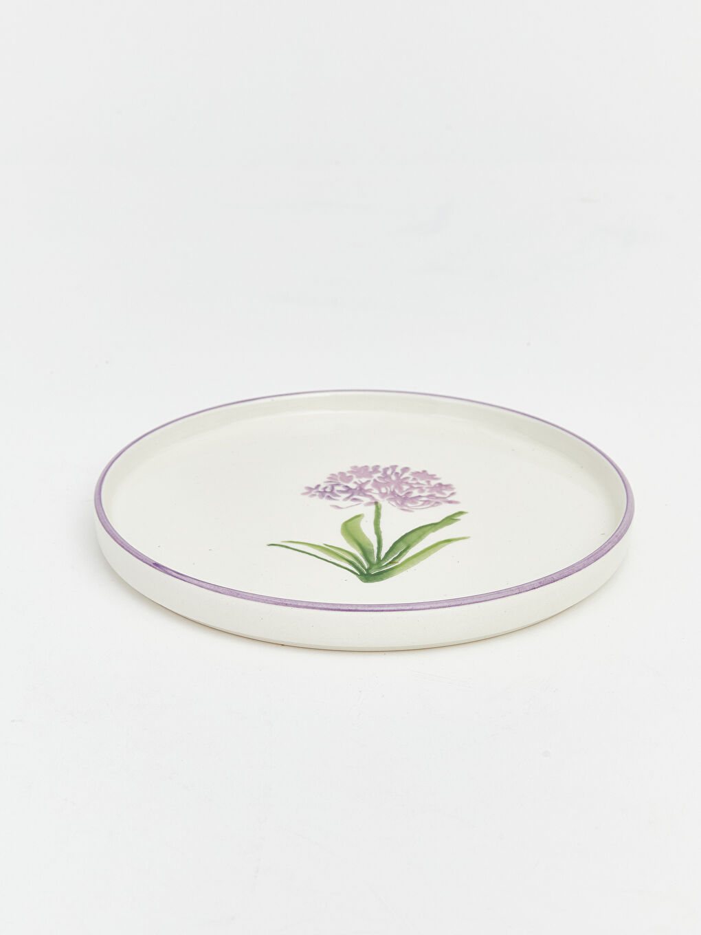 Karışık Çiçek Desenli Seramik Pasta Tabağı 20 cm-13