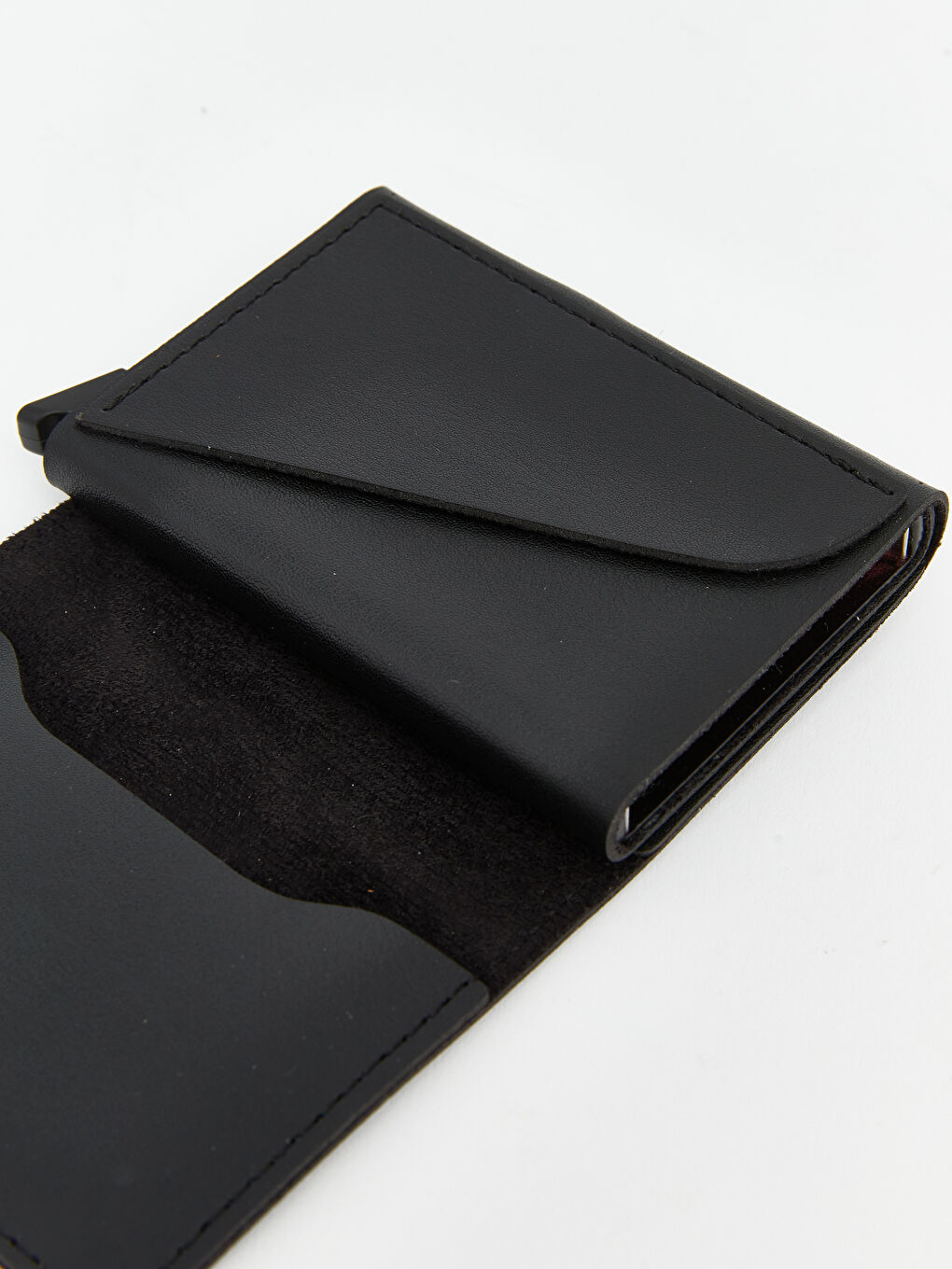 Siyah Deri Görünümlü Erkek Cüzdan-3