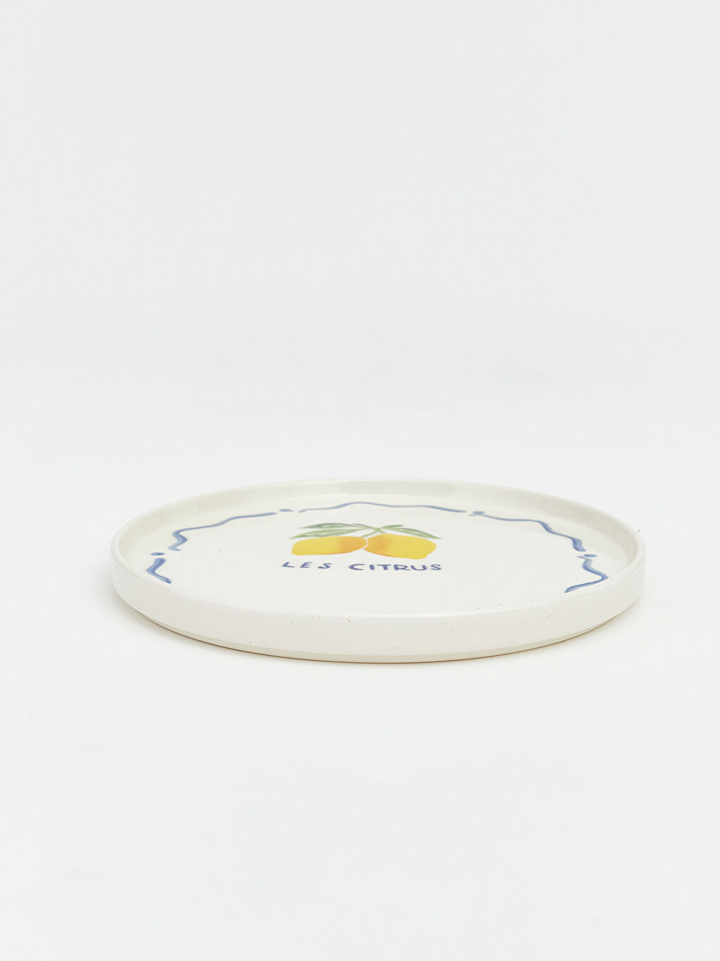 Karışık Limon Baskılı Seramik Pasta Tabağı 4'lü 20 cm-3