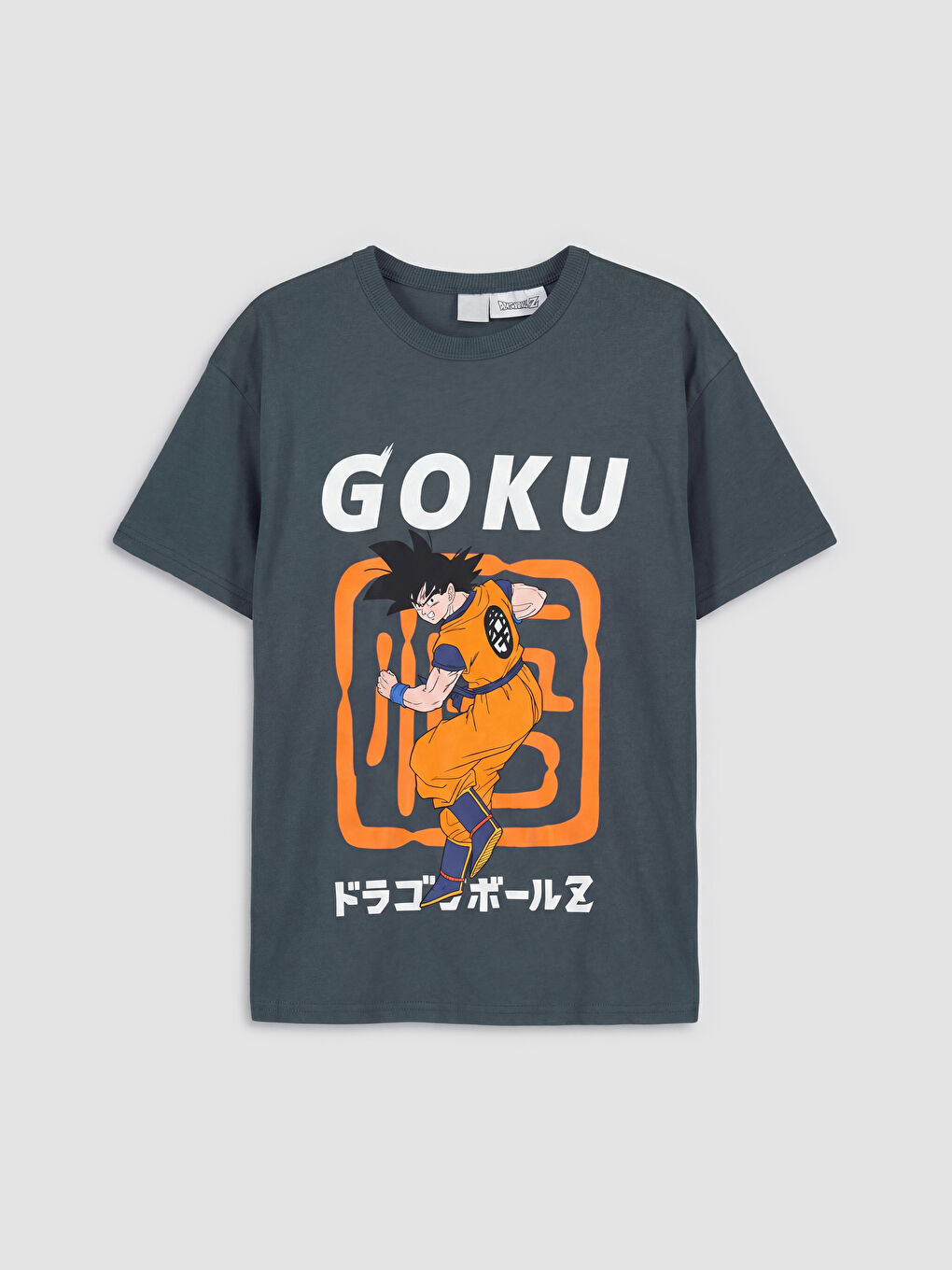 Gri Dragon Ball Baskılı Erkek Çocuk Tişört