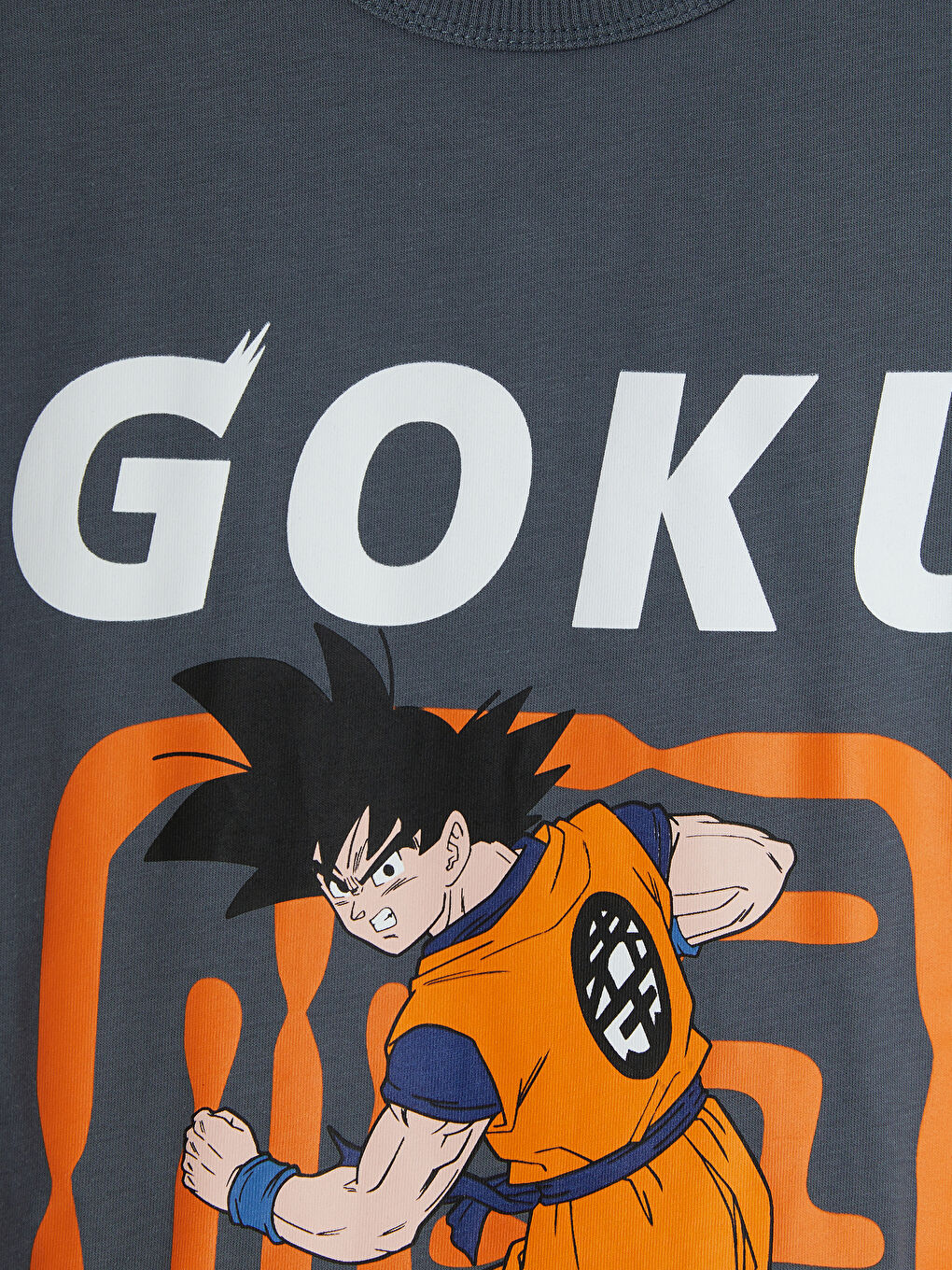 Gri Dragon Ball Baskılı Erkek Çocuk Tişört-2
