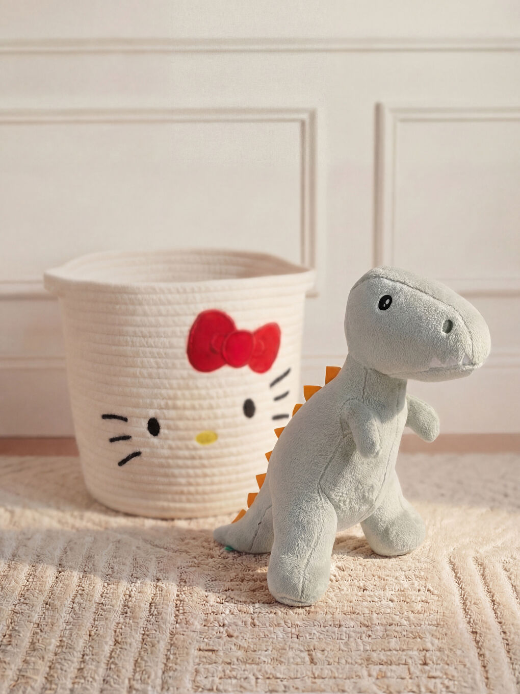 Yeşil Dinazor Figürlü Bebek Kırlent