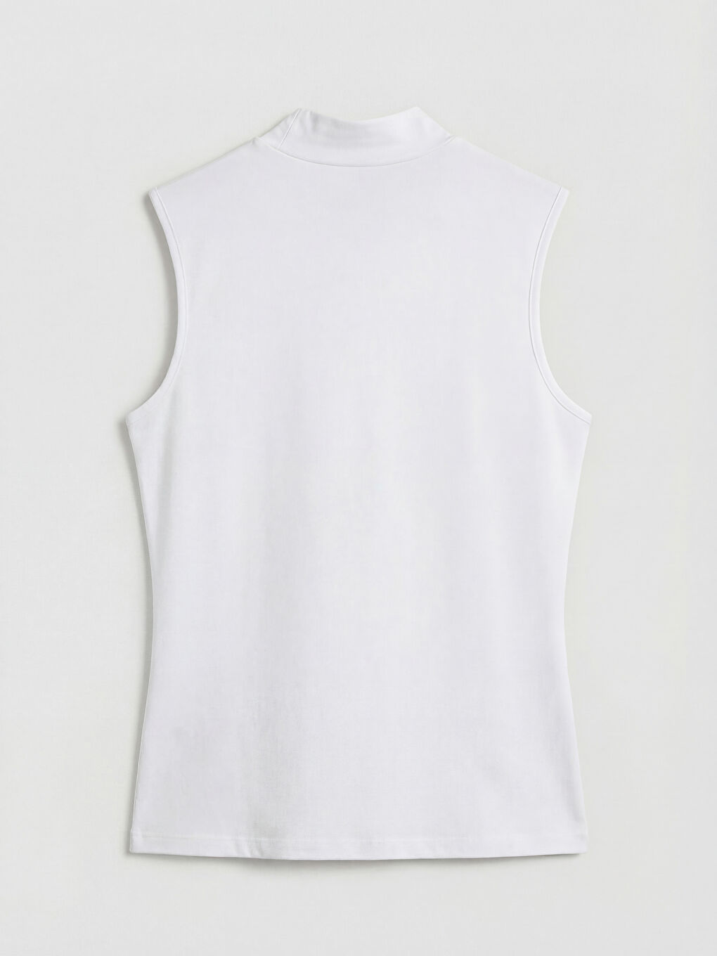 Beyaz Dik Yaka Kadın Atlet-1