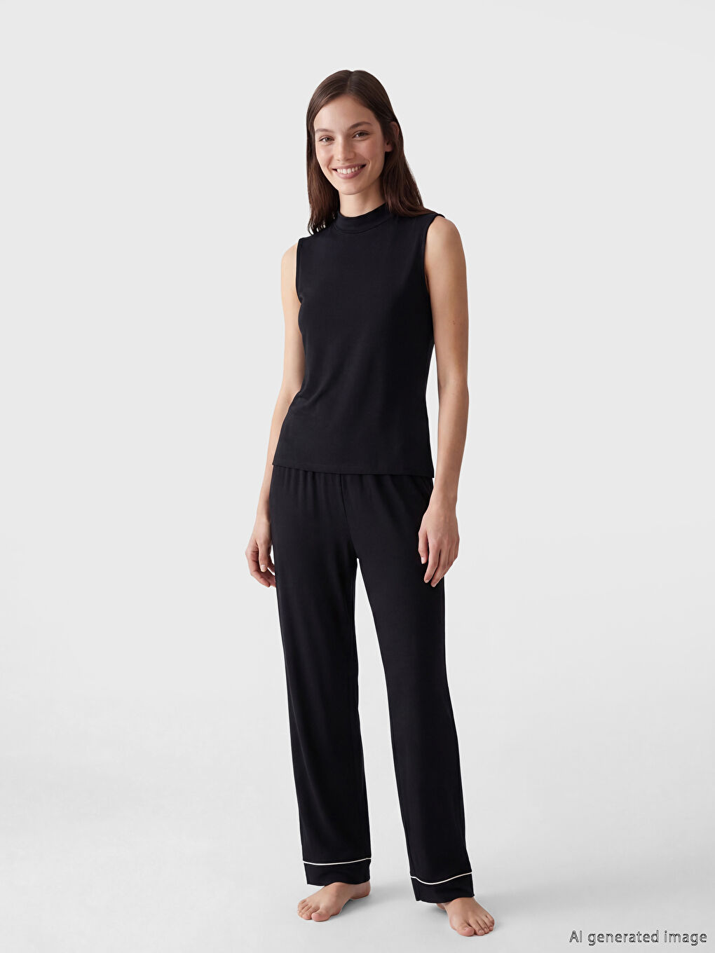 მაღალი საყელო ქალის ჟილეტი-1