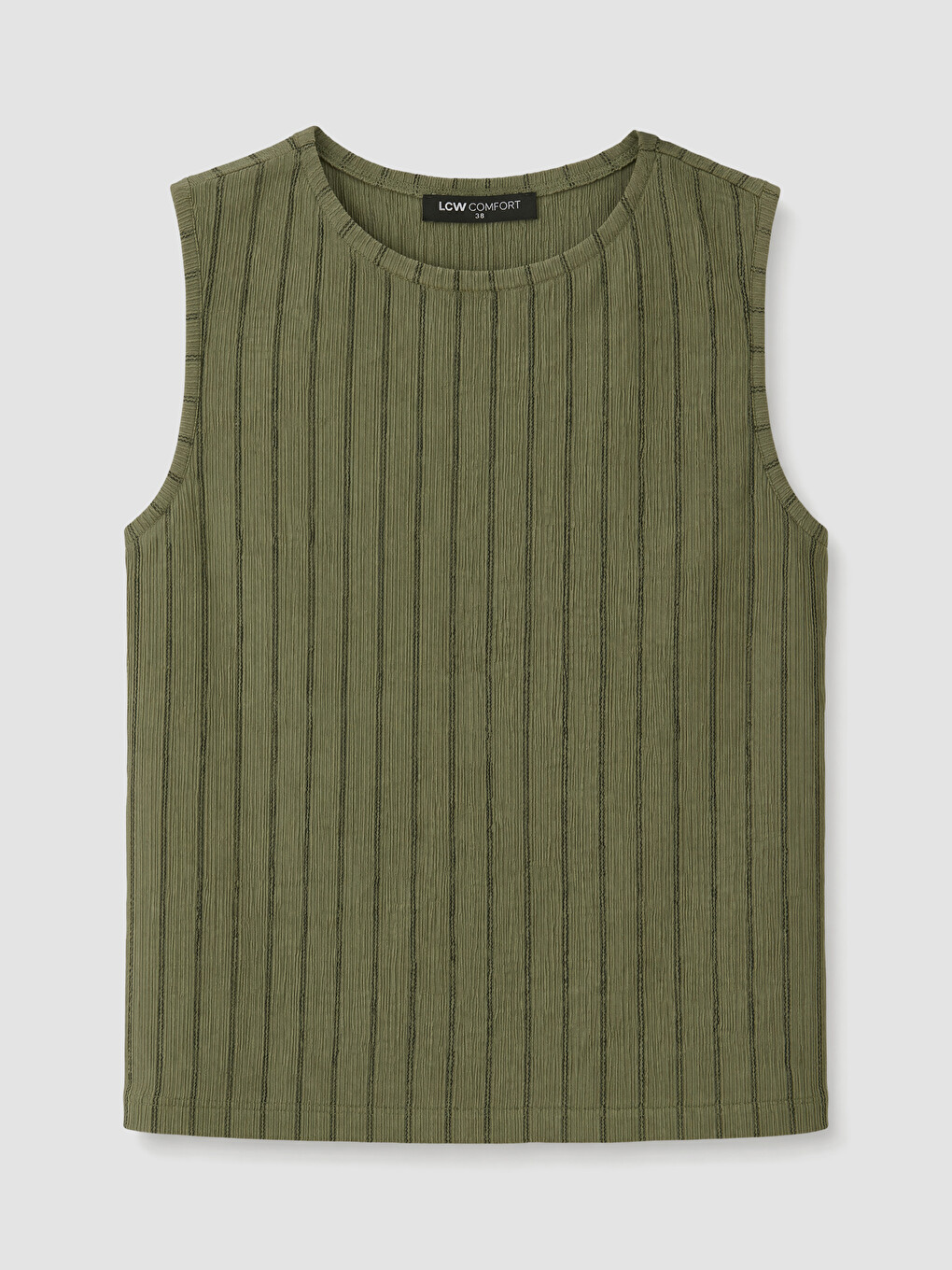 Crew Neck Striped Women's Tank Top