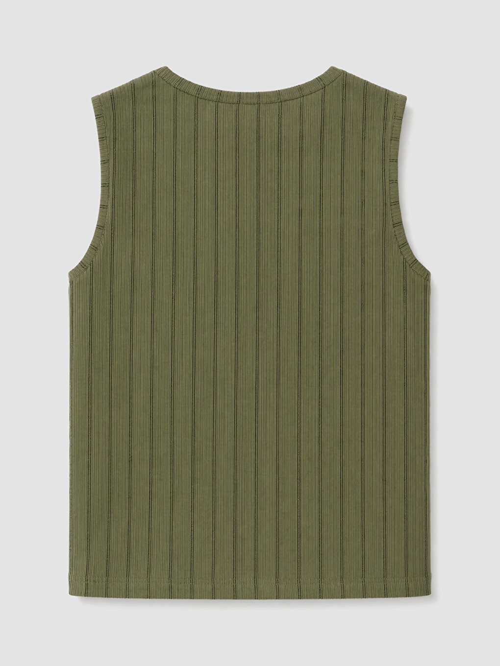 Crew Neck Striped Women's Tank Top-2