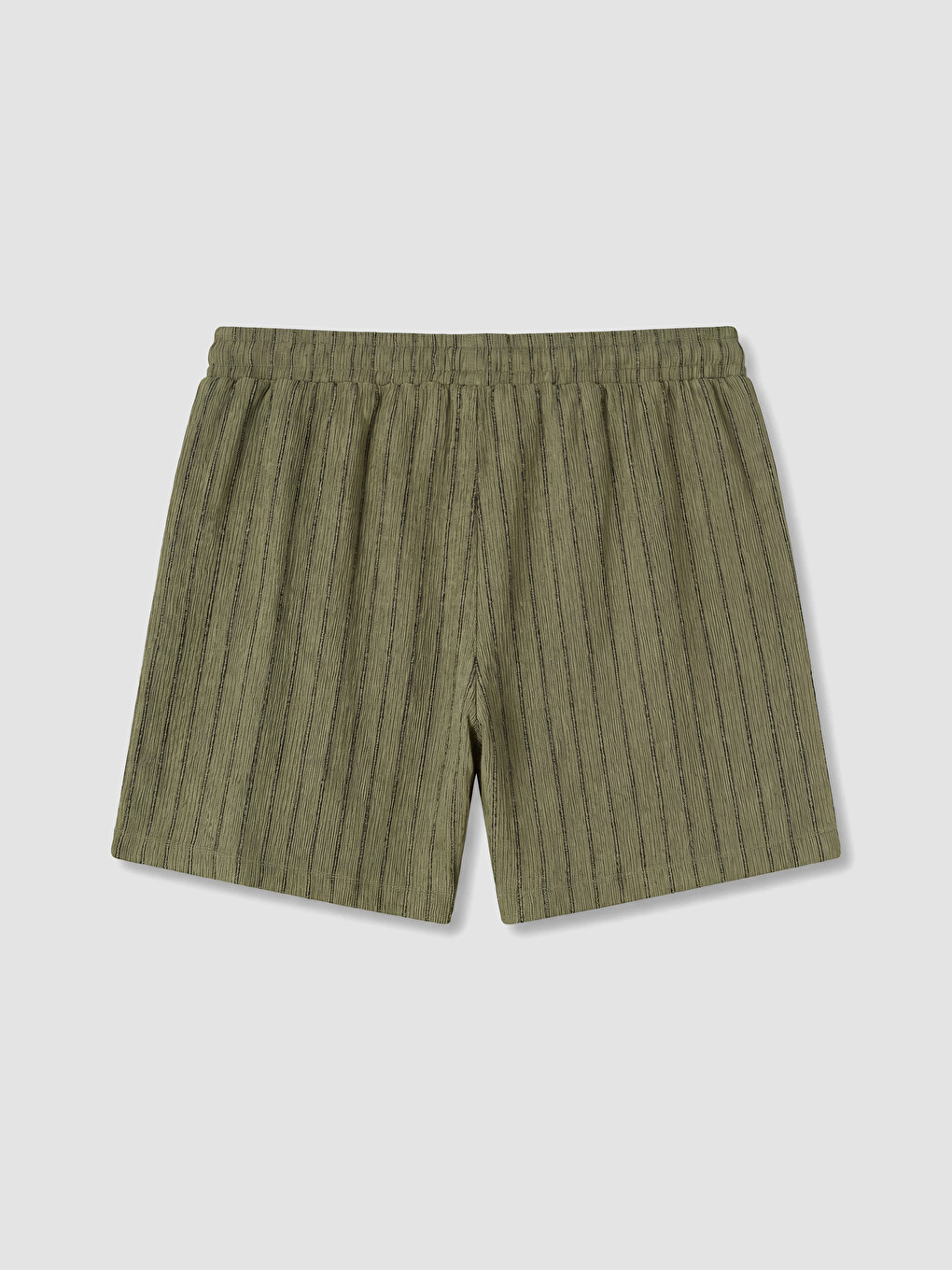 Elastische Taille Gestreifte Damen Shorts-5
