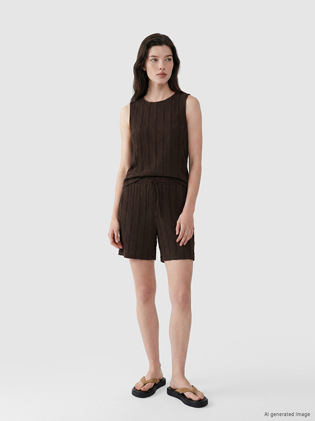 Elastic Waist Striped Women's Shorts