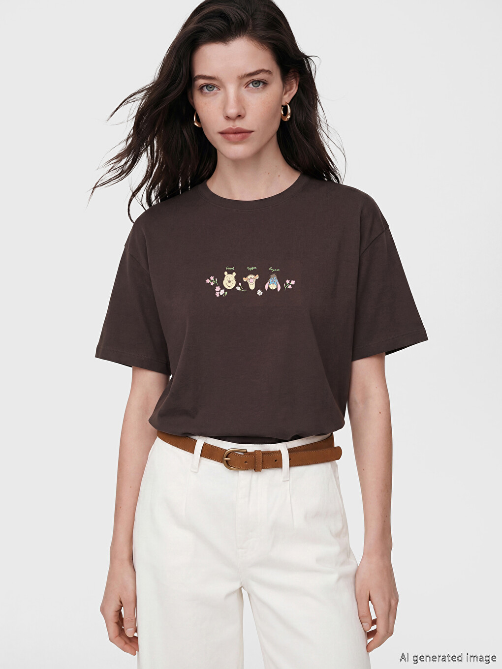 Woman Brown T-shirt