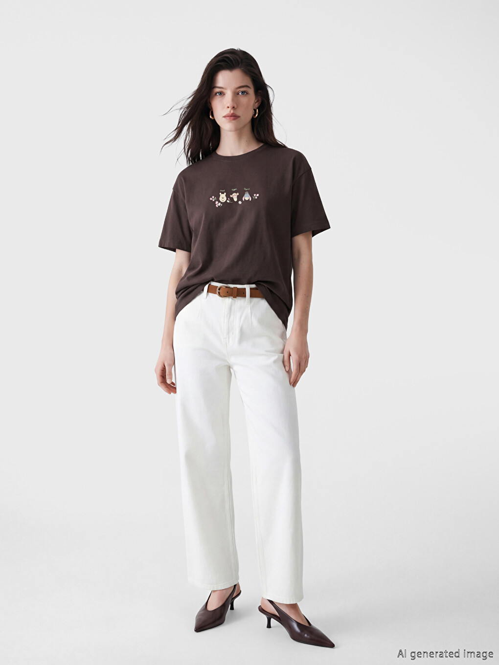 Woman Brown T-shirt-1