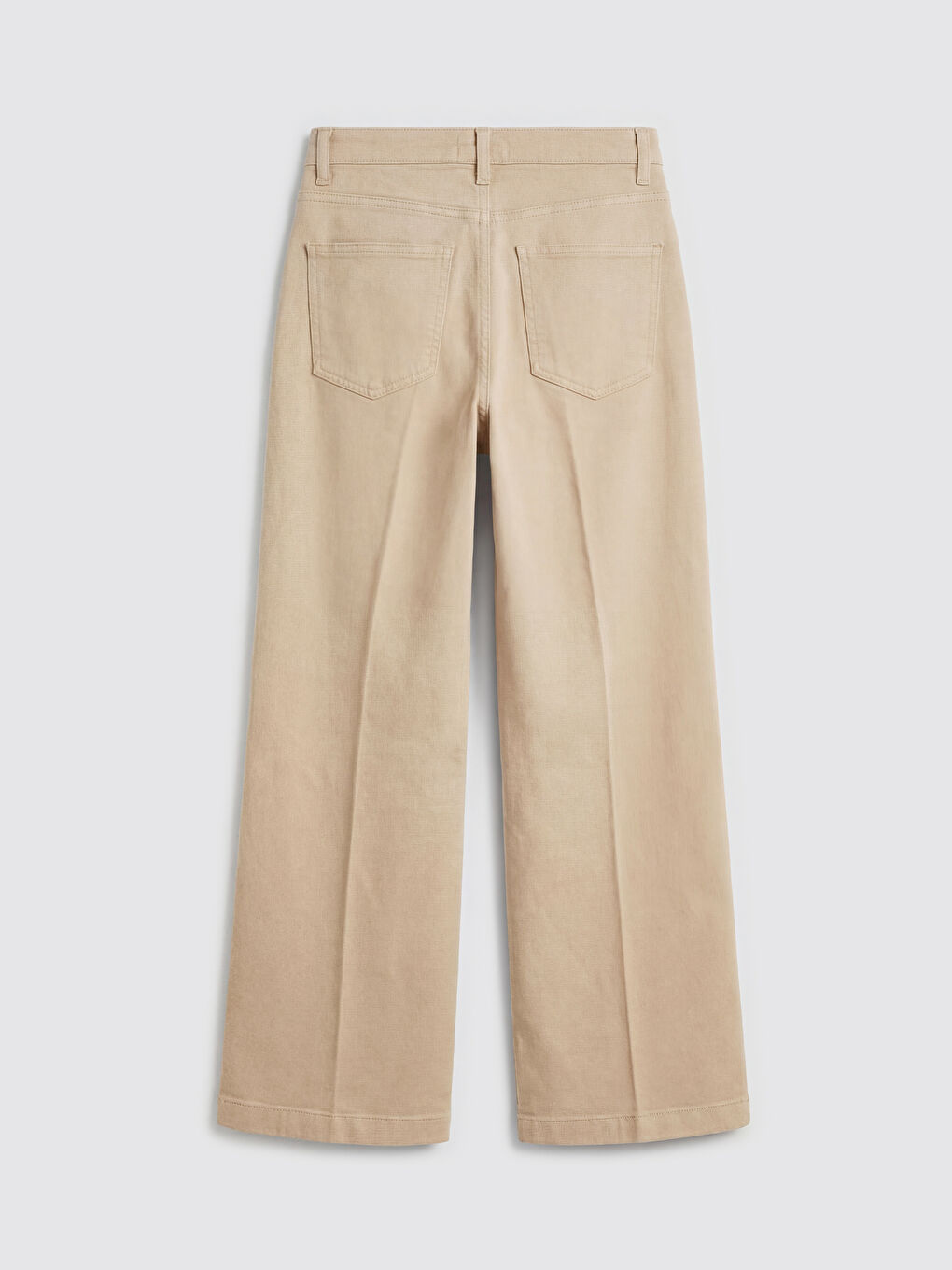 Bej Wideleg Kadın Jean Pantolon-1