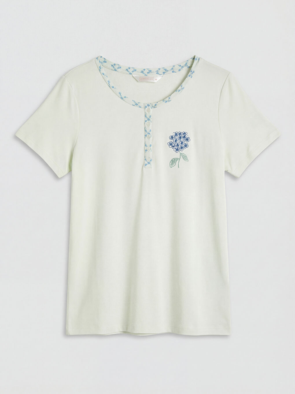 Yeşil Çiçekli Kadın Pijama Takım-1