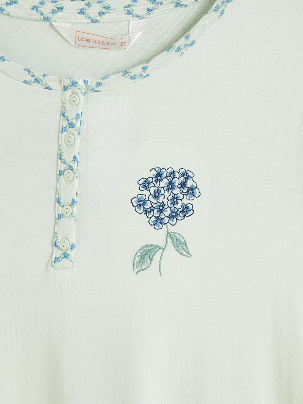 Yeşil Çiçekli Kadın Pijama Takım-3