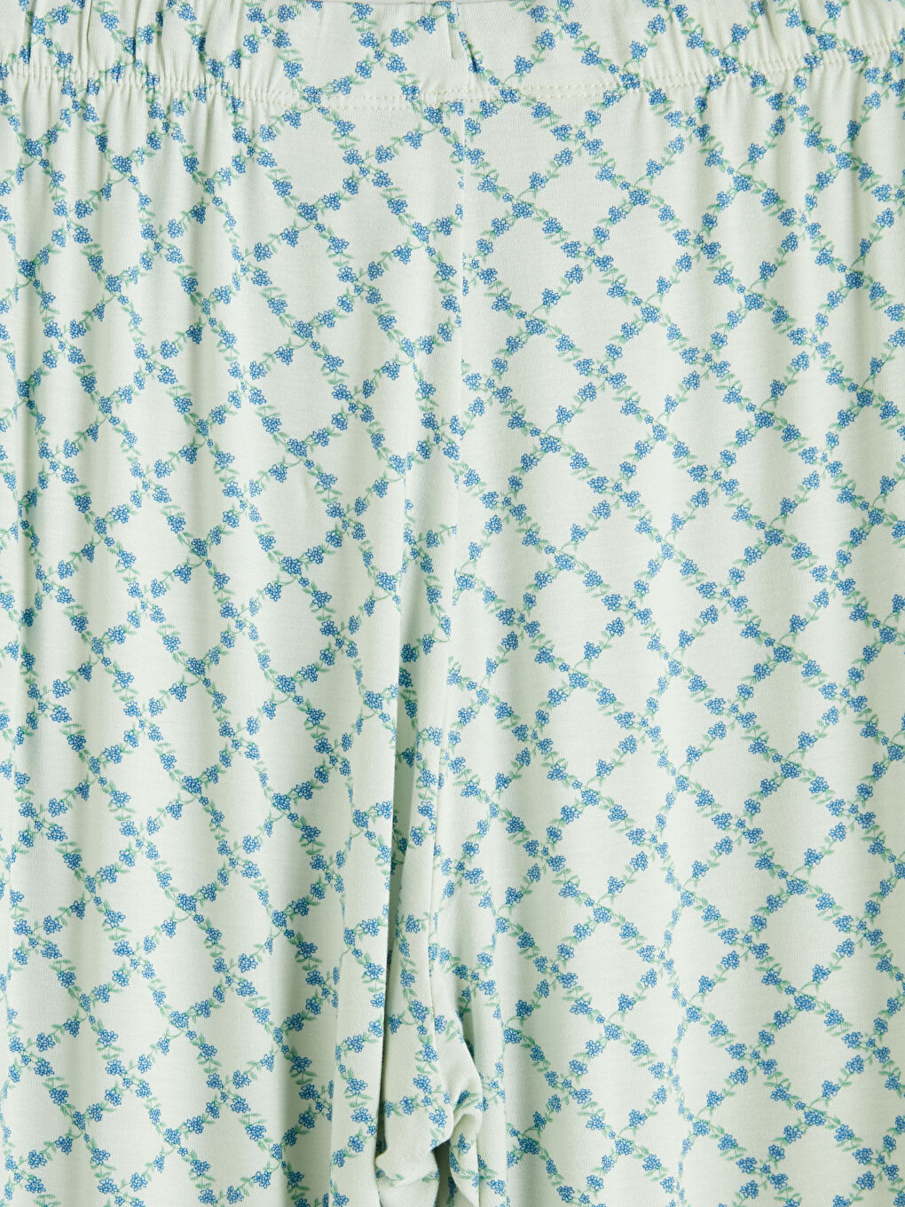 Yeşil Çiçekli Kadın Pijama Takım-6