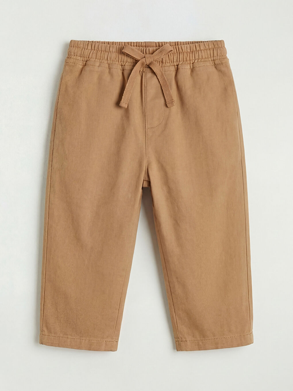 Bej Nakışlı Erkek Bebek Gabardin Gömlek ve Pantolon-3