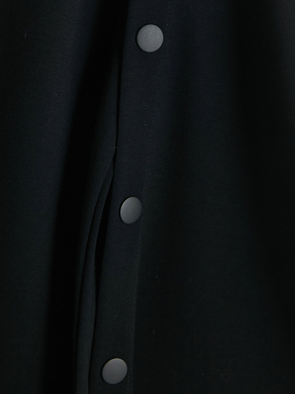 Siyah Bisiklet Yaka Kadın Sweatshirt Tunik-3