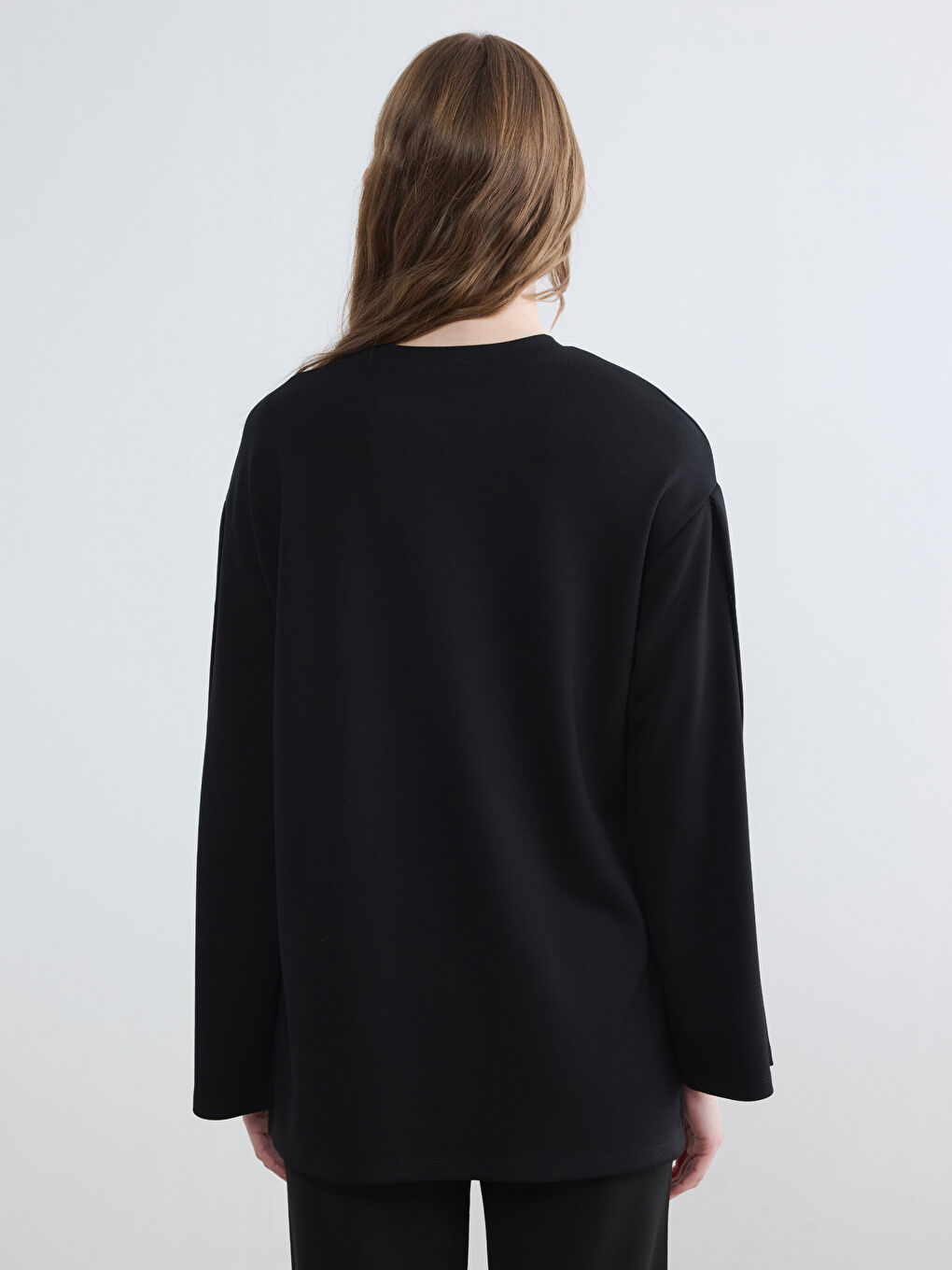 Crew Neck Women's Sweatshirt Tunic-3