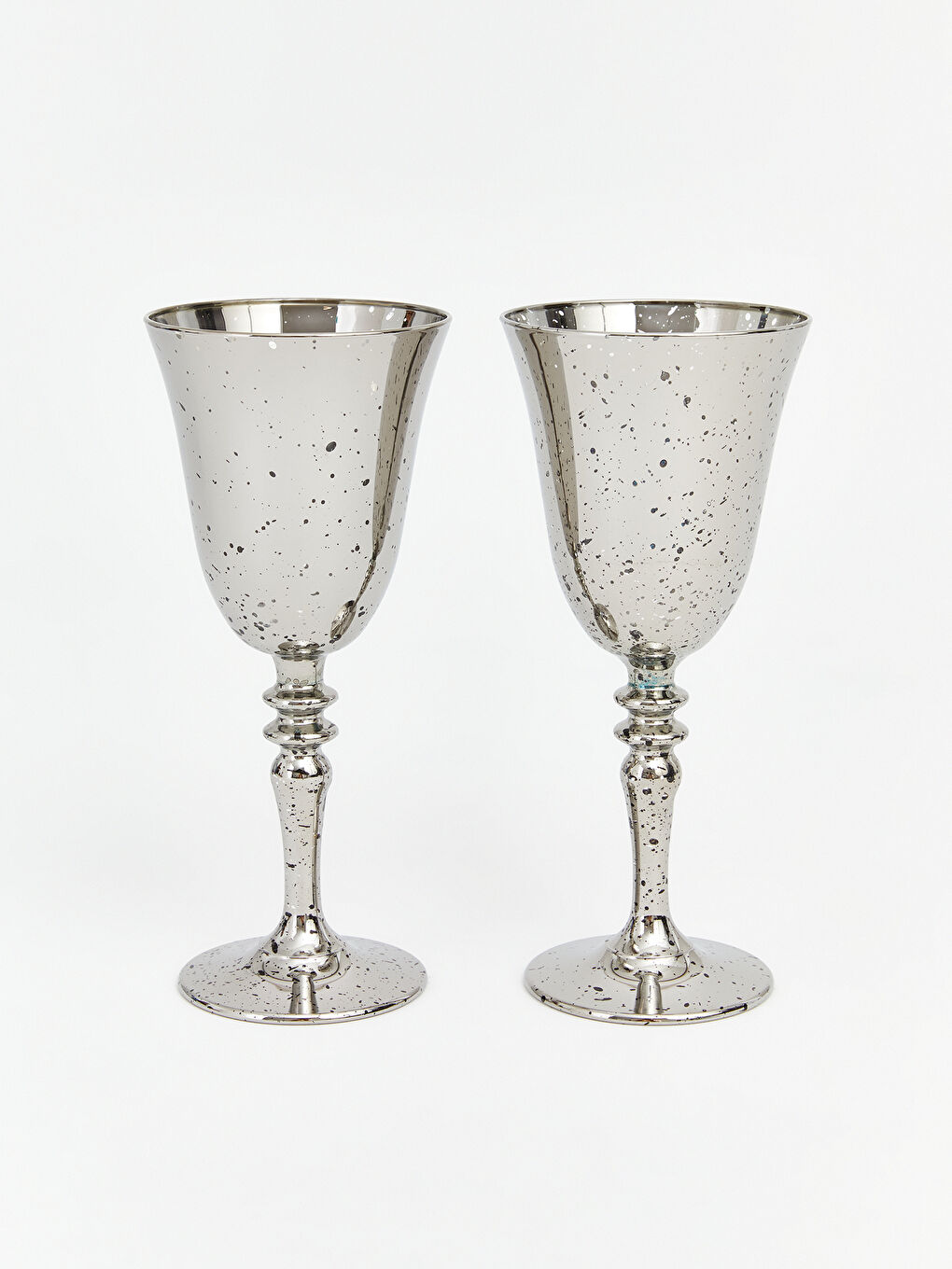 Gri Ayaklı Cam Bardak 2'li 270 ml