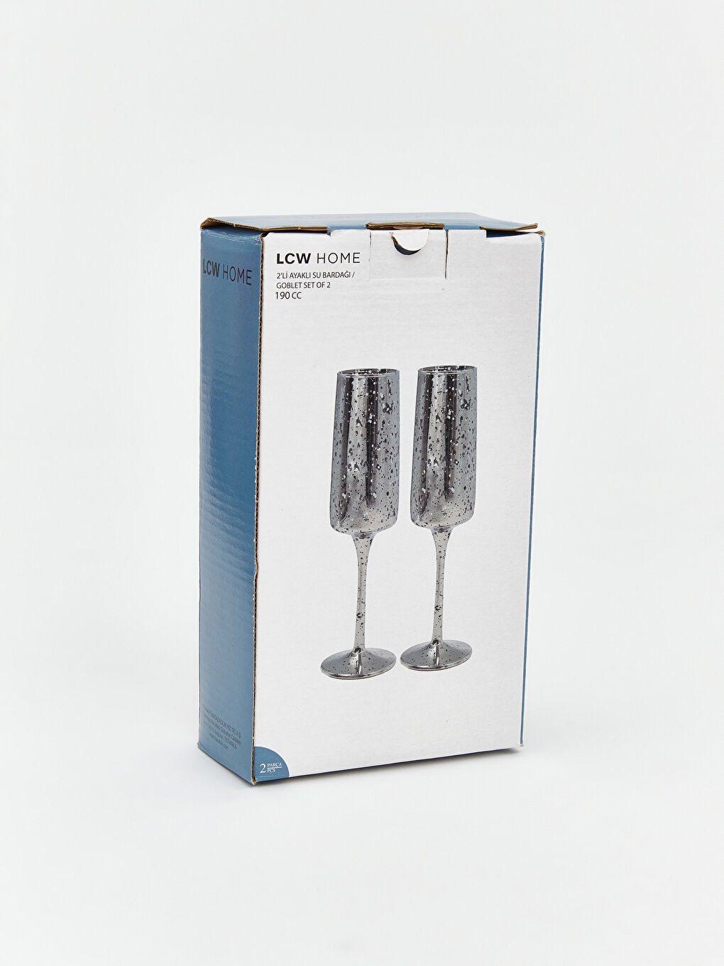 Gri Ayaklı Cam Bardak 2'li-4