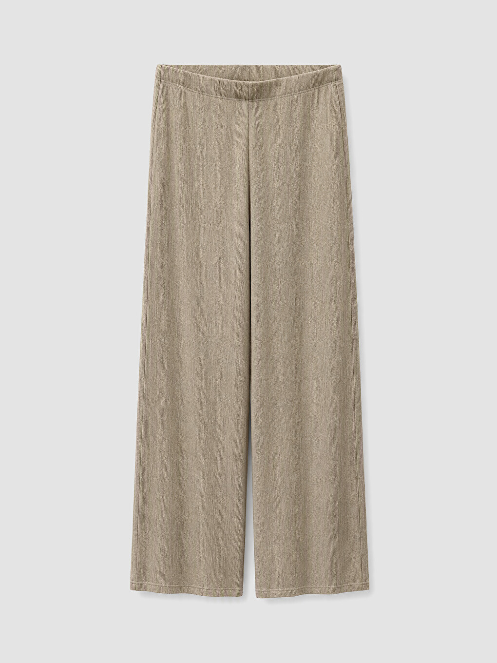 Elastic Waist Textured Women's Pants