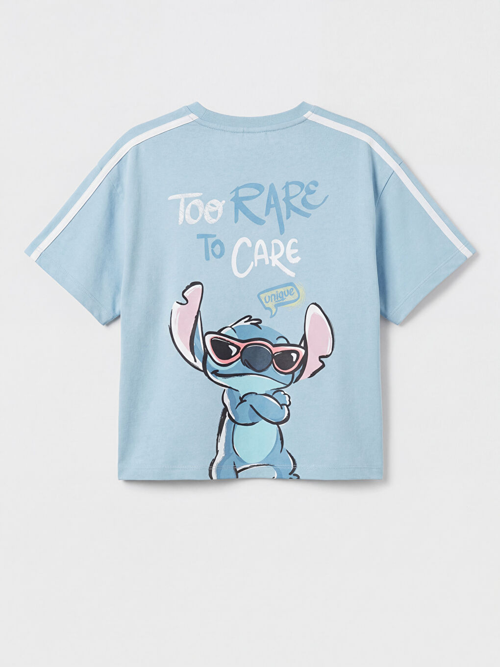 Mavi Stitch Baskılı Kız Çocuk Tişört ve Eşofman Altı-2