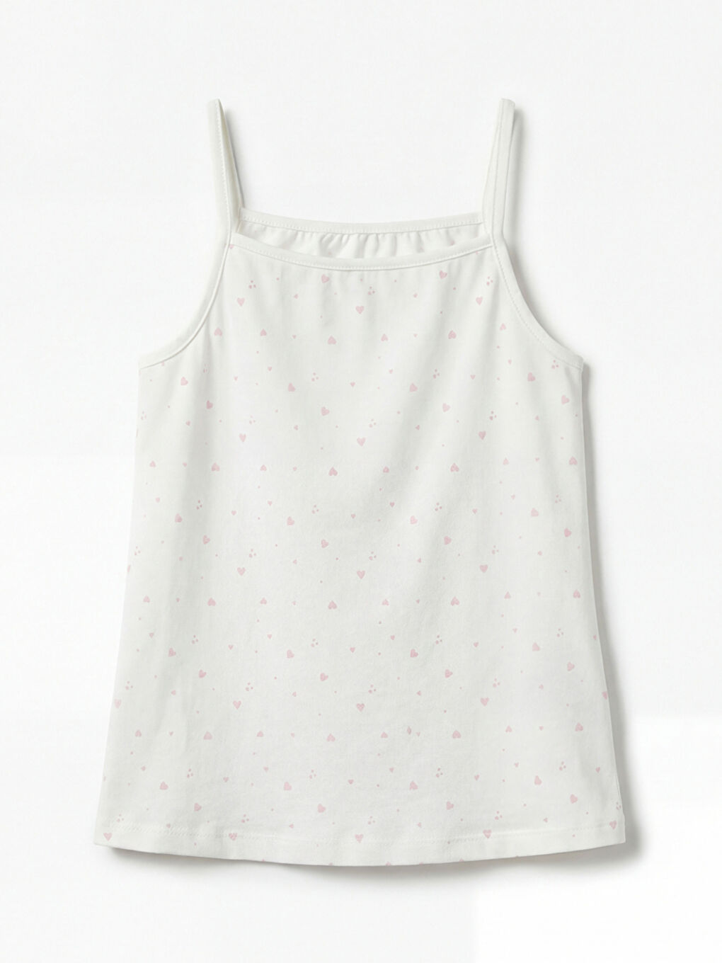 Ekru Kare Yaka Kız Çocuk Atlet 2'li-1