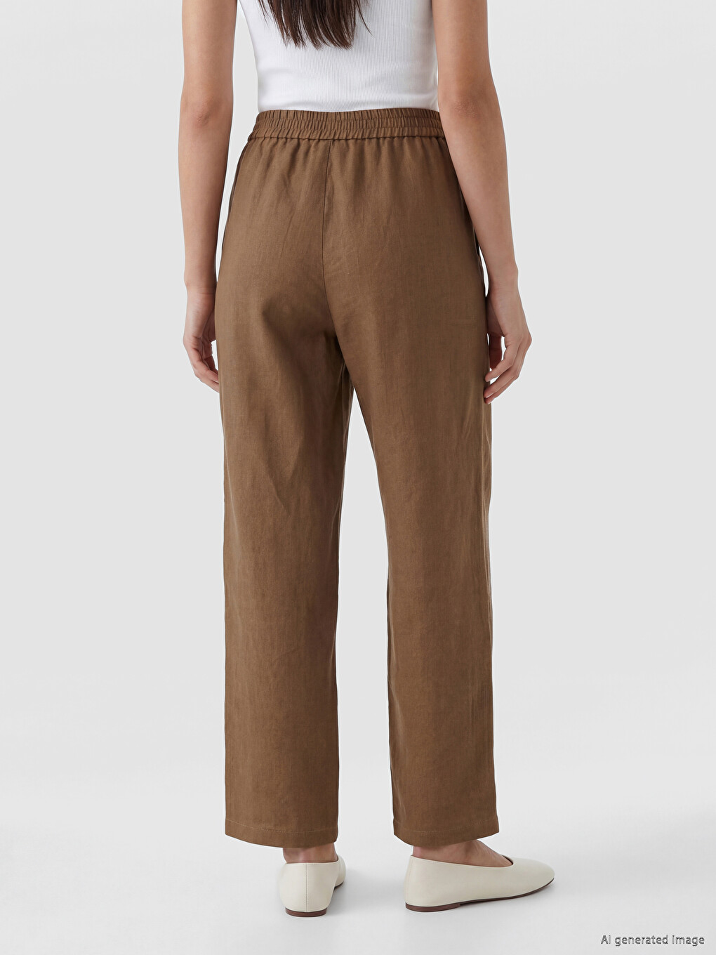 Woman Beige Trousers-3
