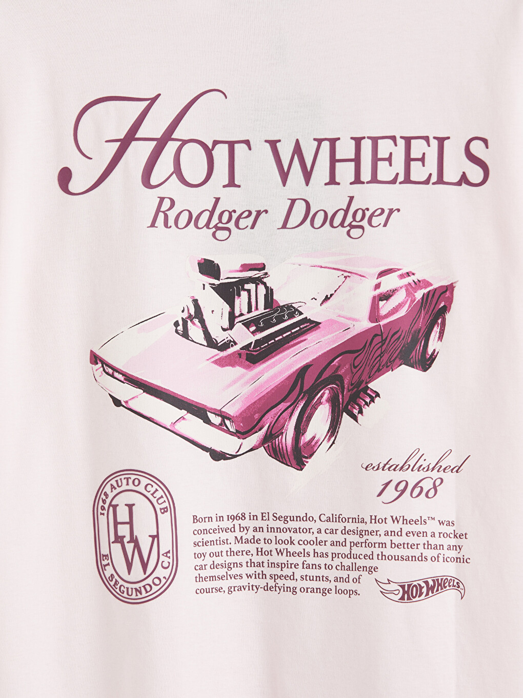 Hot Wheels Baskılı Kadın Tişört-7