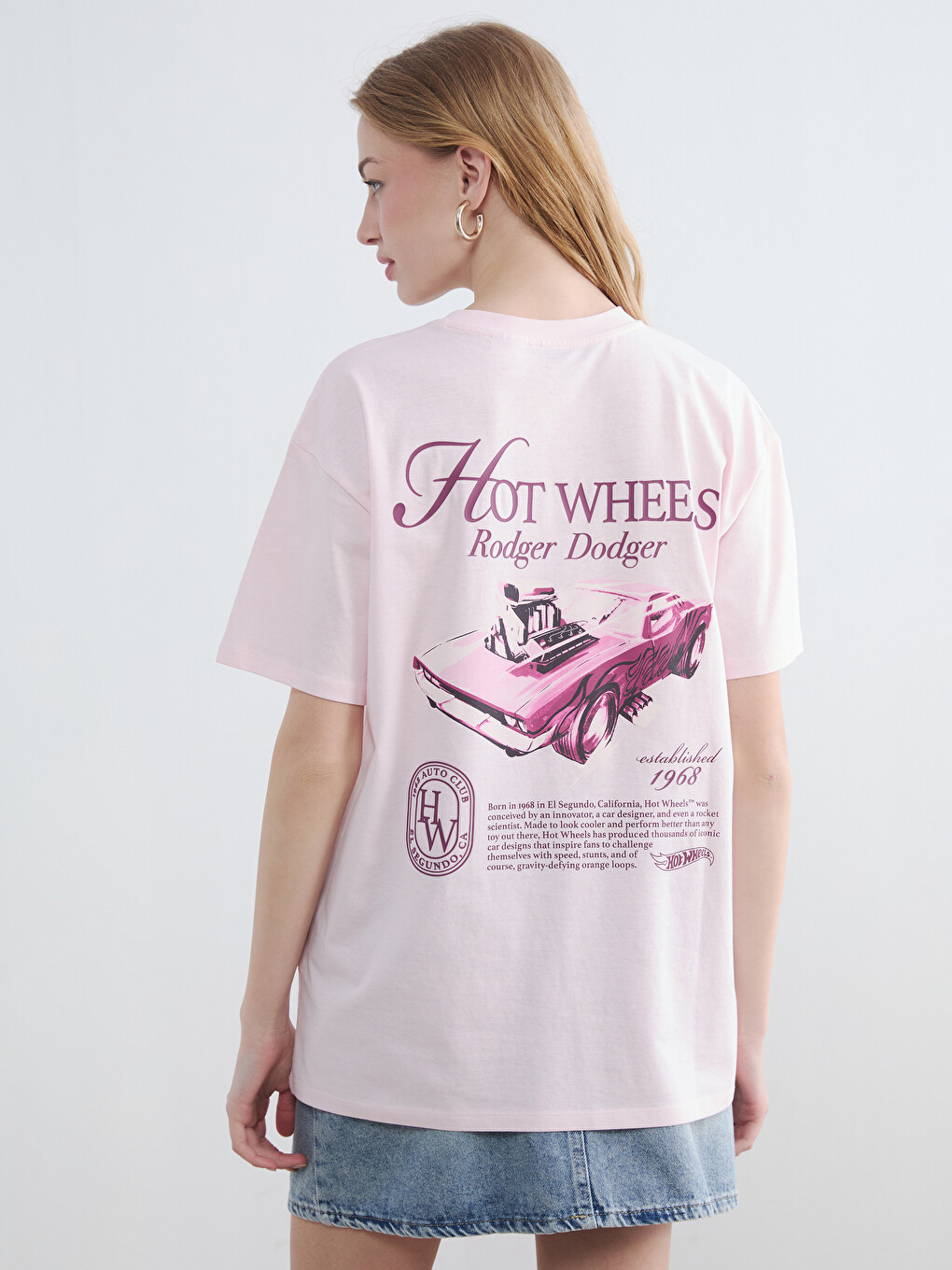 Hot Wheels Baskılı Kadın Tişört