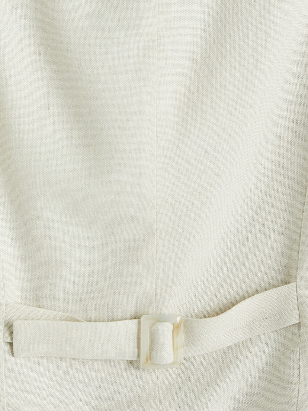 Square Neck Linen Blend Women's Waistcoat-8