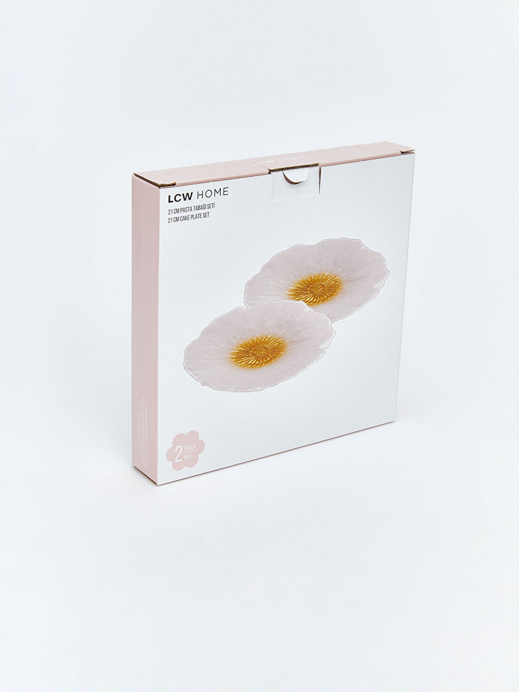 Karışık Çiçek Formlu Cam Tabak 2'li-4