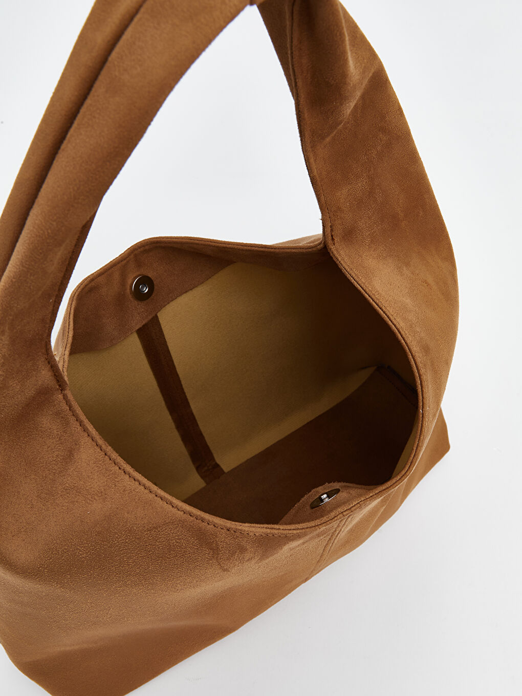 Kahverengi Kadın Süet Moon Çanta-2