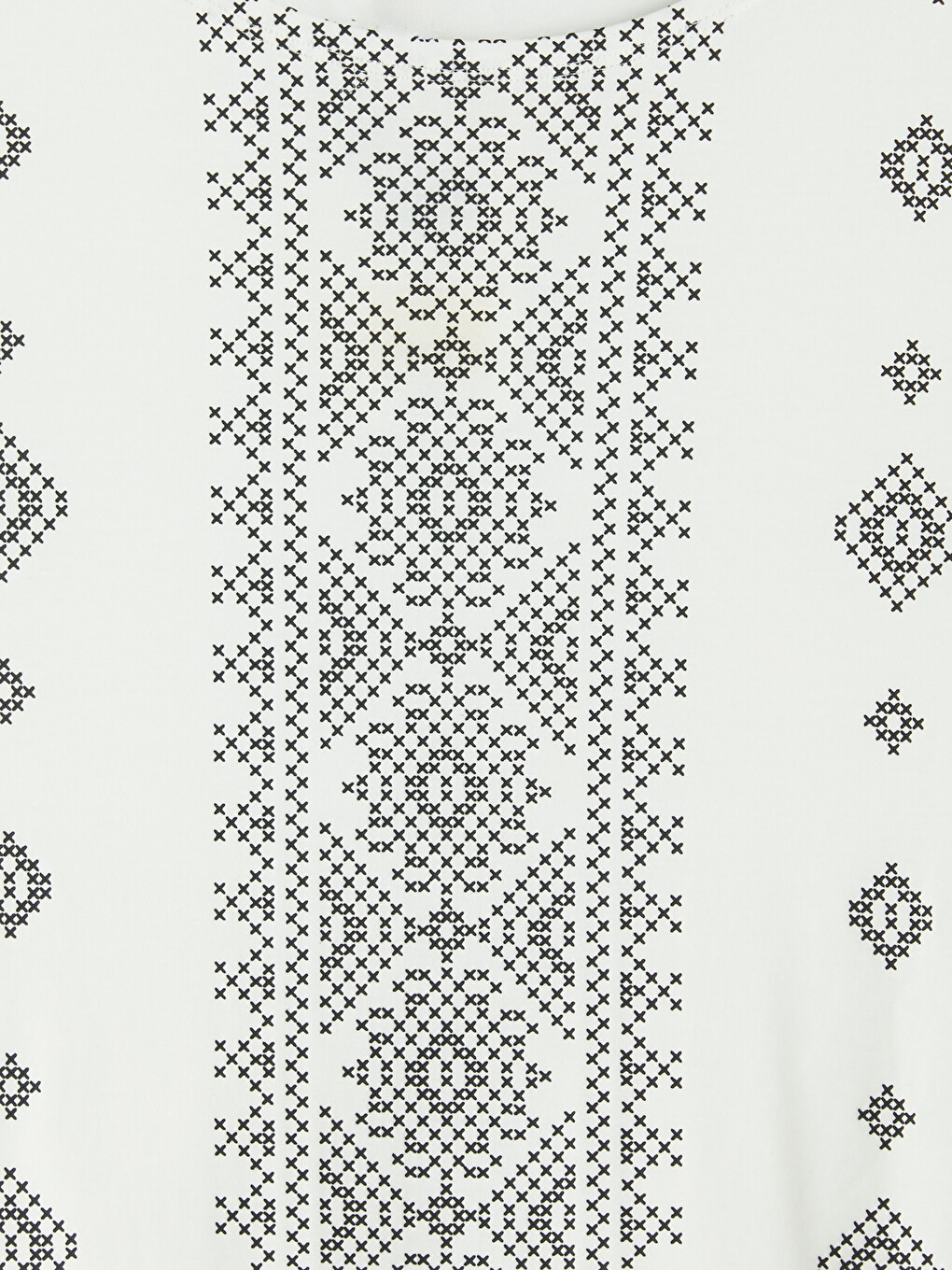 Crew Neck Embroidered 100% Cotton Blouse-5