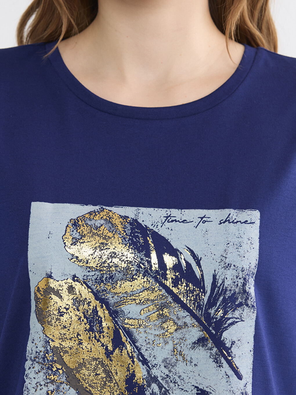 Bedrucktes 100% Baumwolle Damen T-Shirt-2