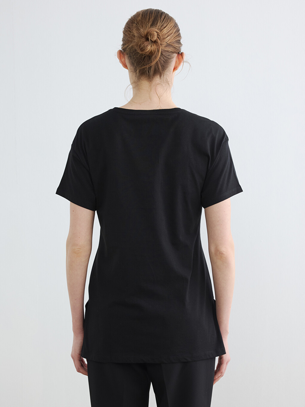Crew Neck Printed Women's T-Shirt-3