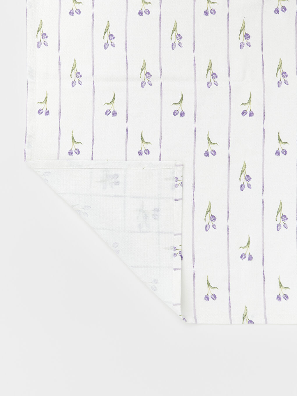 Karışık Çiçekli ve Çizgili Desenli Çift Kişilik Pike-3